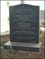 Headstone - Thomas Hector Simmonds