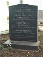 Headstone - Asaph Simmonds