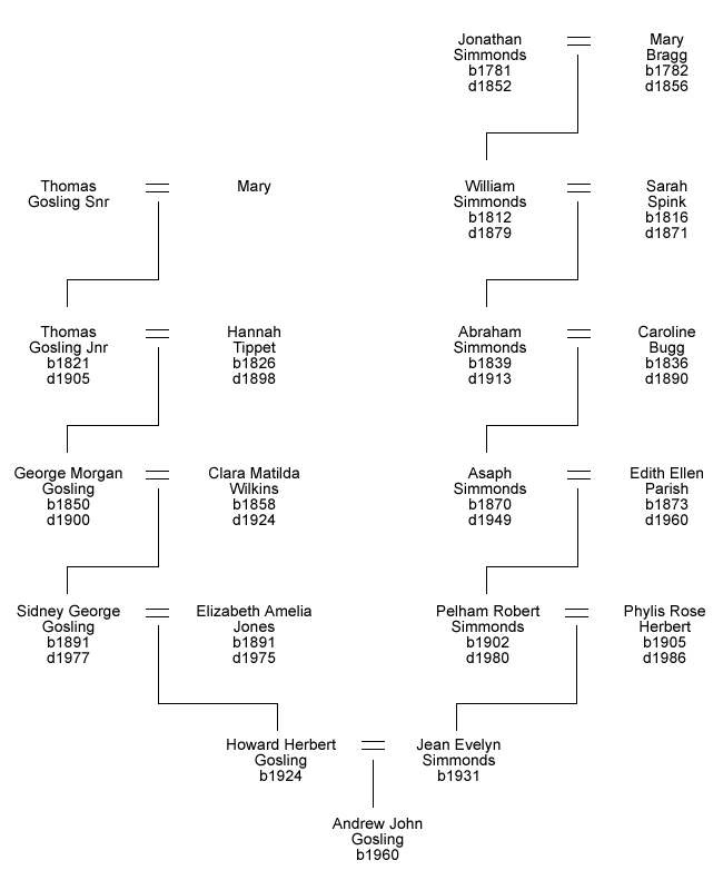 Simplified Family Tree